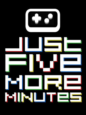 Just Five More Minutes Colors Black Ornate Wood Framed Art Print with Double Matting by Rodriquez Jr, Enrique