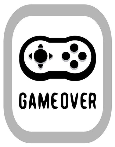 Game Over 2 White Modern Wood Framed Art Print with Double Matting by Rodriquez Jr, Enrique