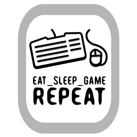 Eat Sleep Game Repeat 2 Gold Ornate Wood Framed Art Print with Double Matting by Rodriquez Jr, Enrique