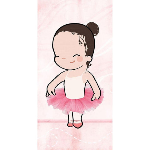 Cutest Ballerina Gold Ornate Wood Framed Art Print with Double Matting by Rodriquez Jr, Enrique