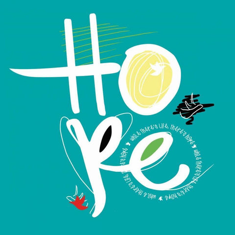 Hope Black Ornate Wood Framed Art Print with Double Matting by Rodriquez Jr, Enrique