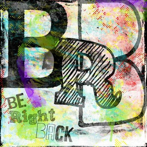 BRB White Modern Wood Framed Art Print by Rodriquez Jr, Enrique