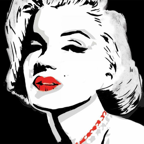 Mrs Monroe Black Ornate Wood Framed Art Print with Double Matting by Rodriquez Jr, Enrique