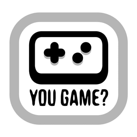 You Game White Modern Wood Framed Art Print by Rodriquez Jr, Enrique