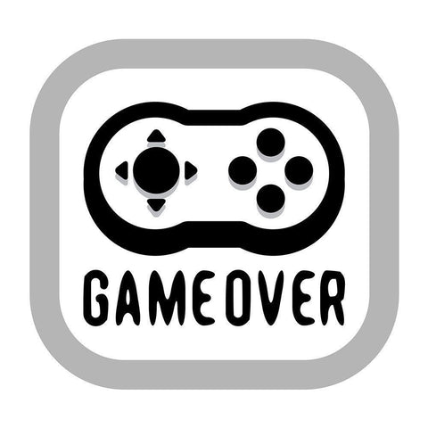 Game Over Black Ornate Wood Framed Art Print with Double Matting by Rodriquez Jr, Enrique