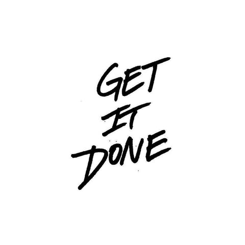 Get It Done White Modern Wood Framed Art Print by Rodriquez Jr, Enrique