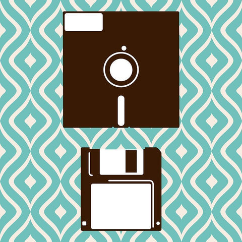 Computer Entertainment 2 Retro Black Modern Wood Framed Art Print by Rodriquez Jr, Enrique