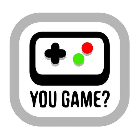 You Game Color White Modern Wood Framed Art Print by Rodriquez Jr, Enrique