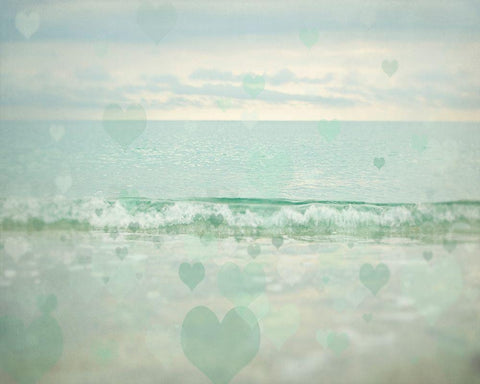 Oceans of Love 1 Black Ornate Wood Framed Art Print with Double Matting by Urquhart, Elizabeth
