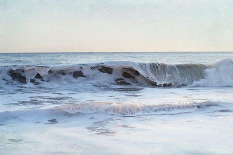 Coastal Evening III White Modern Wood Framed Art Print with Double Matting by Urquhart, Elizabeth
