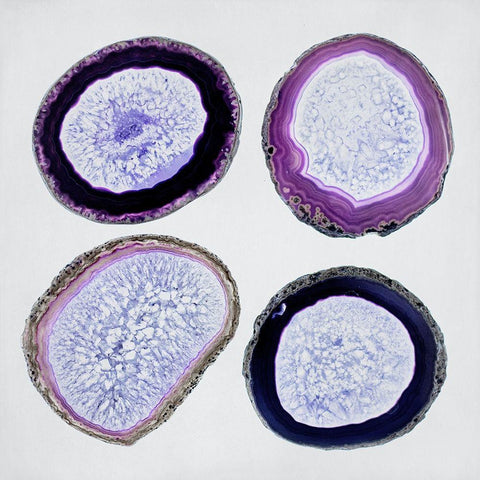 Geode Collection 1 White Modern Wood Framed Art Print by Urquhart, Elizabeth