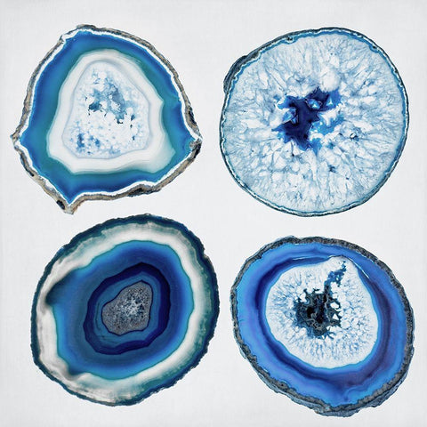 Geode Collection 3 White Modern Wood Framed Art Print with Double Matting by Urquhart, Elizabeth