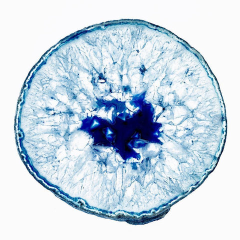 Geode 3 White Modern Wood Framed Art Print with Double Matting by Urquhart, Elizabeth