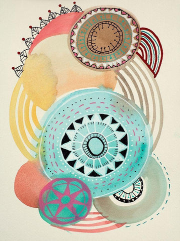 Irresistible 4 White Modern Wood Framed Art Print with Double Matting by Evans-Sills, Faith
