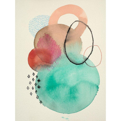 Splash 2 Black Modern Wood Framed Art Print by Evans-Sills, Faith