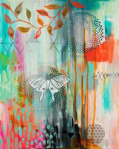 Spiro Butterfly White Modern Wood Framed Art Print with Double Matting by Evans-Sills, Faith