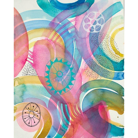 Joyful 1 Black Modern Wood Framed Art Print by Evans-Sills, Faith