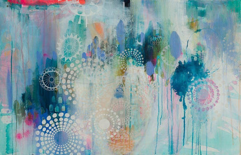 Spring Fling White Modern Wood Framed Art Print with Double Matting by Evans-Sills, Faith