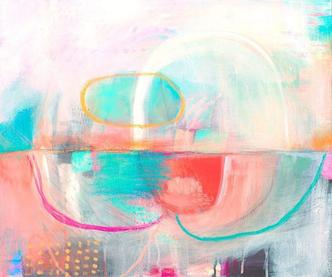Pastel Dome White Modern Wood Framed Art Print with Double Matting by Evans-Sills, Faith
