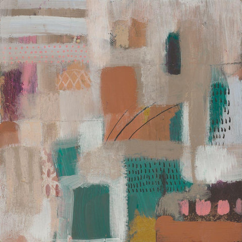 Abstract City 1 White Modern Wood Framed Art Print by Evans-Sills, Faith