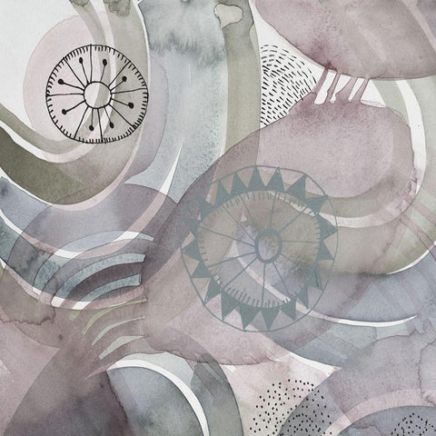 Joyful Rings 1 White Modern Wood Framed Art Print by Evans-Sills, Faith