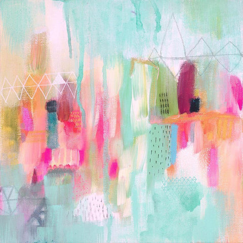 Vibrant Spring 1 White Modern Wood Framed Art Print with Double Matting by Evans-Sills, Faith