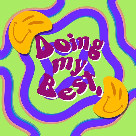 Doing My Best White Modern Wood Framed Art Print by Buenfil, Andrea