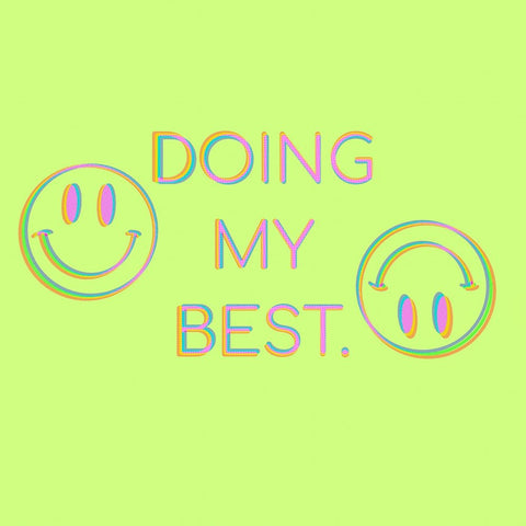 Doing My Best Smile Black Ornate Wood Framed Art Print with Double Matting by Buenfil, Andrea