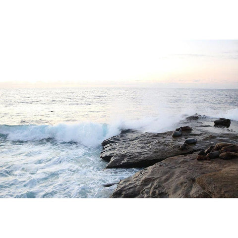 La Jolla 1 Black Modern Wood Framed Art Print with Double Matting by Frances, Stephanie
