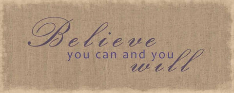 Believe You Can White Modern Wood Framed Art Print with Double Matting by Gibbons, Lauren