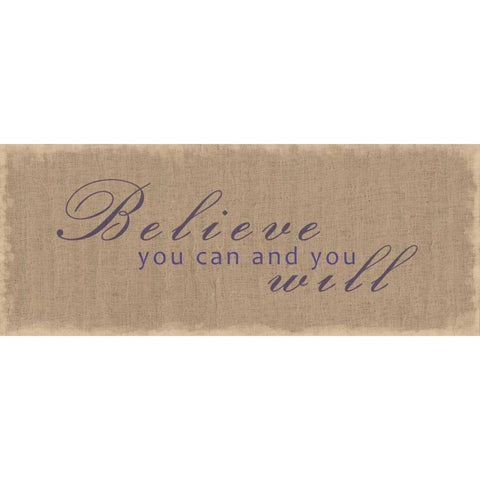 Believe You Can Gold Ornate Wood Framed Art Print with Double Matting by Gibbons, Lauren