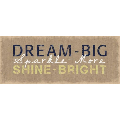 Dream Big Black Modern Wood Framed Art Print by Gibbons, Lauren