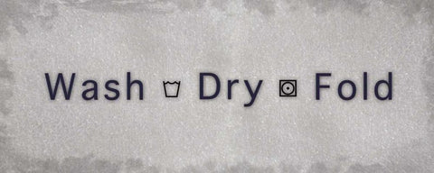 Wash Dry Fold New White Modern Wood Framed Art Print with Double Matting by Gibbons, Lauren