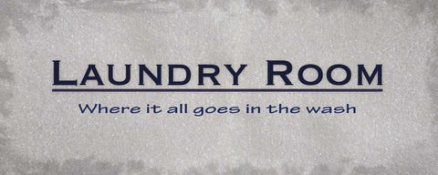 Laundry Room Black Ornate Wood Framed Art Print with Double Matting by Gibbons, Lauren