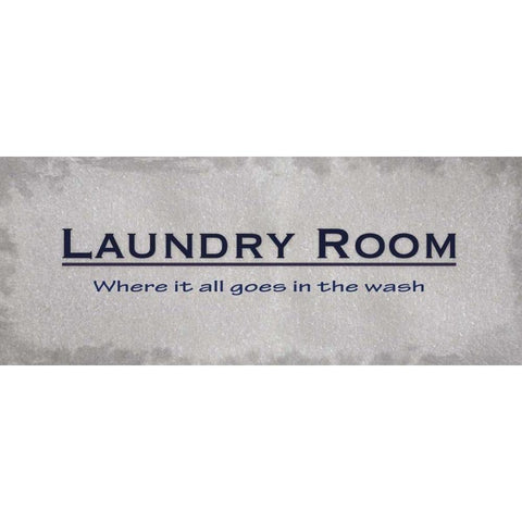 Laundry Room Black Modern Wood Framed Art Print with Double Matting by Gibbons, Lauren