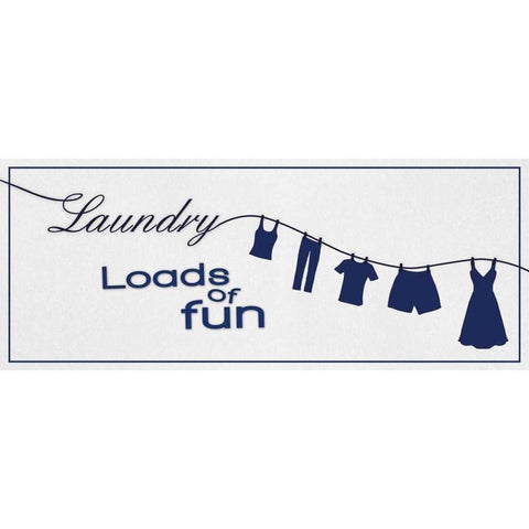Laundry Fun Black Modern Wood Framed Art Print with Double Matting by Gibbons, Lauren
