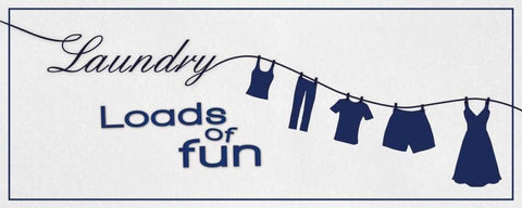 Laundry Fun Black Ornate Wood Framed Art Print with Double Matting by Gibbons, Lauren