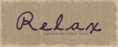 Relax White Modern Wood Framed Art Print with Double Matting by Gibbons, Lauren