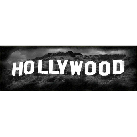 Hollywood Hill Black Modern Wood Framed Art Print with Double Matting by Gibbons, Lauren