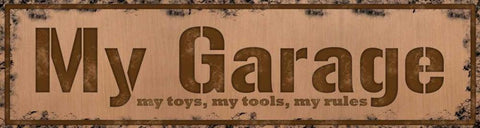 My Garage White Modern Wood Framed Art Print with Double Matting by Gibbons, Lauren