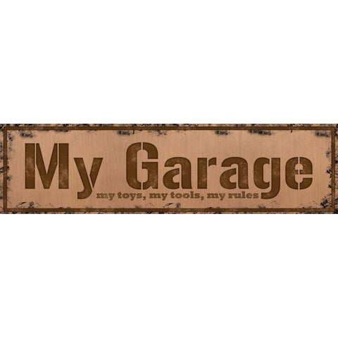 My Garage Black Modern Wood Framed Art Print by Gibbons, Lauren
