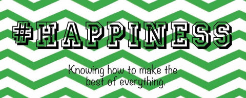 Happiness White Modern Wood Framed Art Print with Double Matting by Gibbons, Lauren