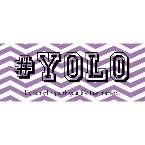 YOLO Gold Ornate Wood Framed Art Print with Double Matting by Gibbons, Lauren