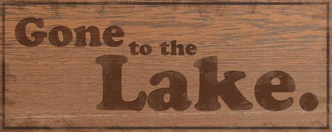 Gone to Lake 2 White Modern Wood Framed Art Print with Double Matting by Gibbons, Lauren