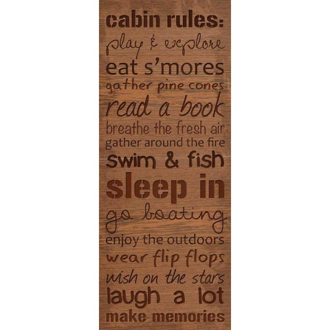 Cabinrules Brown White Modern Wood Framed Art Print by Gibbons, Lauren