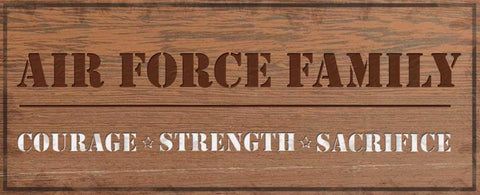 Air Force Family Black Ornate Wood Framed Art Print with Double Matting by Gibbons, Lauren