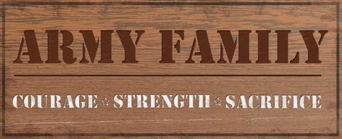 Army Family White Modern Wood Framed Art Print with Double Matting by Gibbons, Lauren