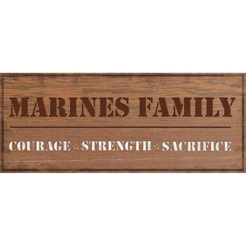 Marines Family White Modern Wood Framed Art Print by Gibbons, Lauren