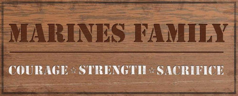 Marines Family Black Ornate Wood Framed Art Print with Double Matting by Gibbons, Lauren