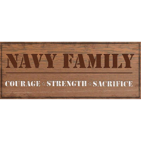 Navy Family White Modern Wood Framed Art Print by Gibbons, Lauren